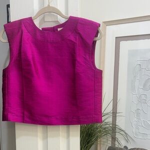 NWOT Julia Amory Silk Dupioni Slim Top